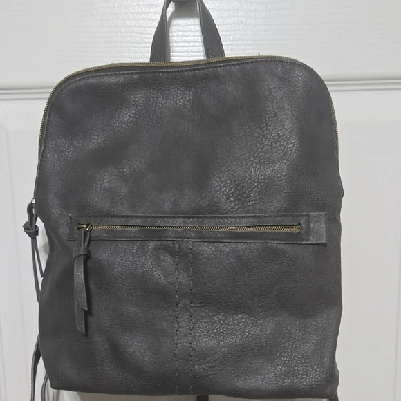 Universal Thread Gray Vegan Leather Backpack - Picture 1 of 5